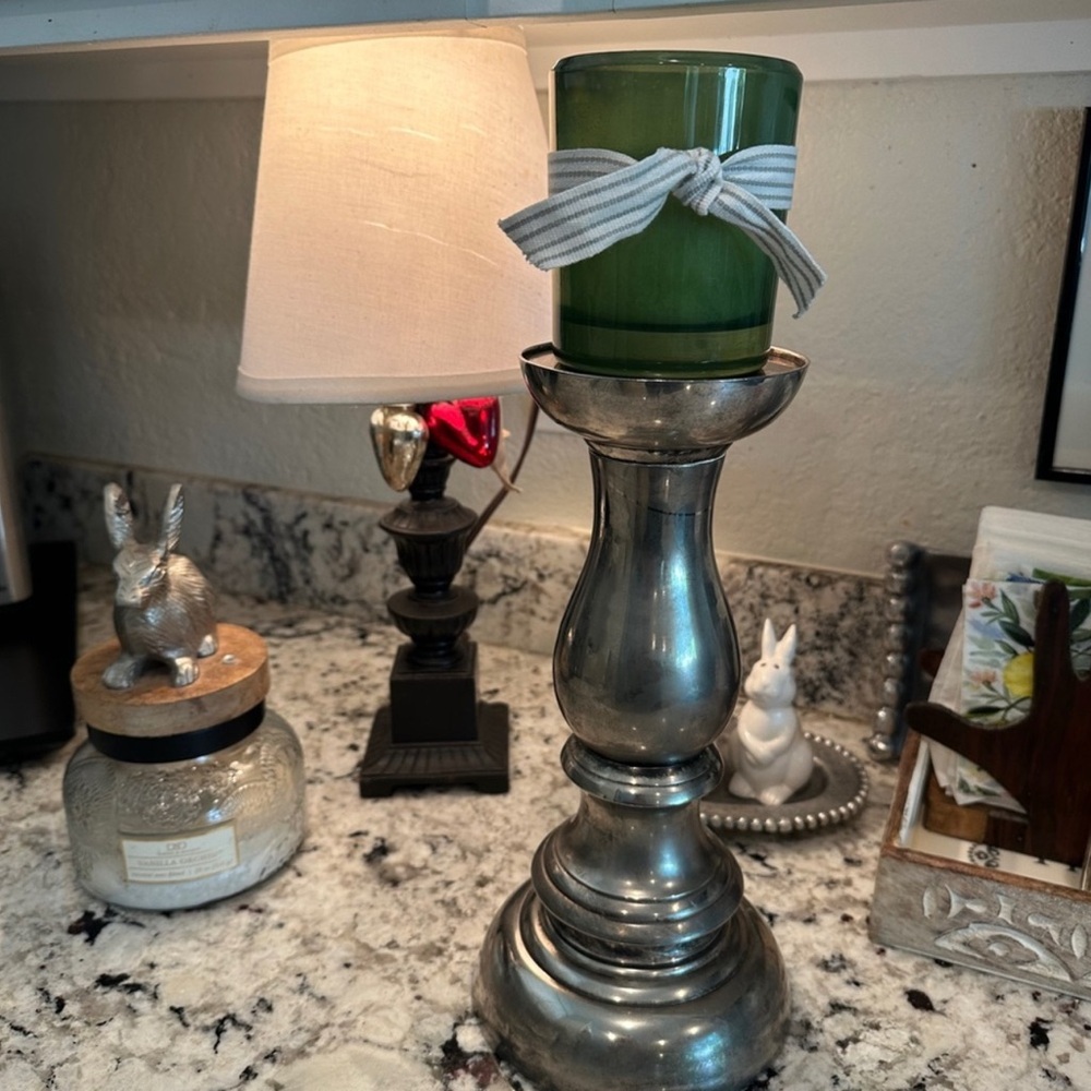 Vintage “Studio Nova India”  Silver color Candlestick from Pier 1